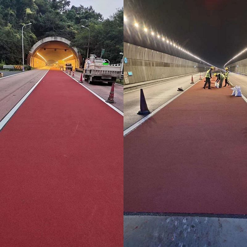 A atenção na estrada colorida de construção